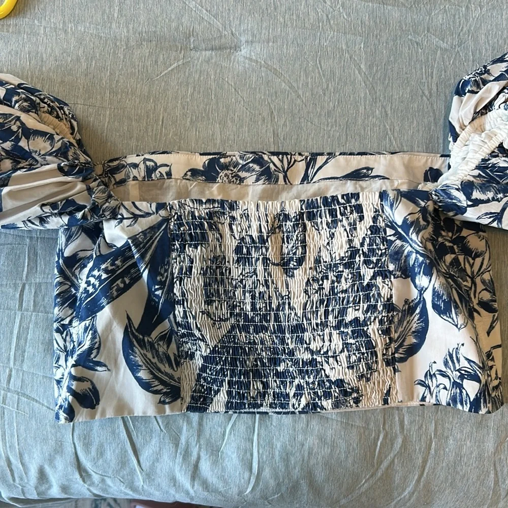 Abercrombie & Fitch Blue and White Floral Maxi Dress